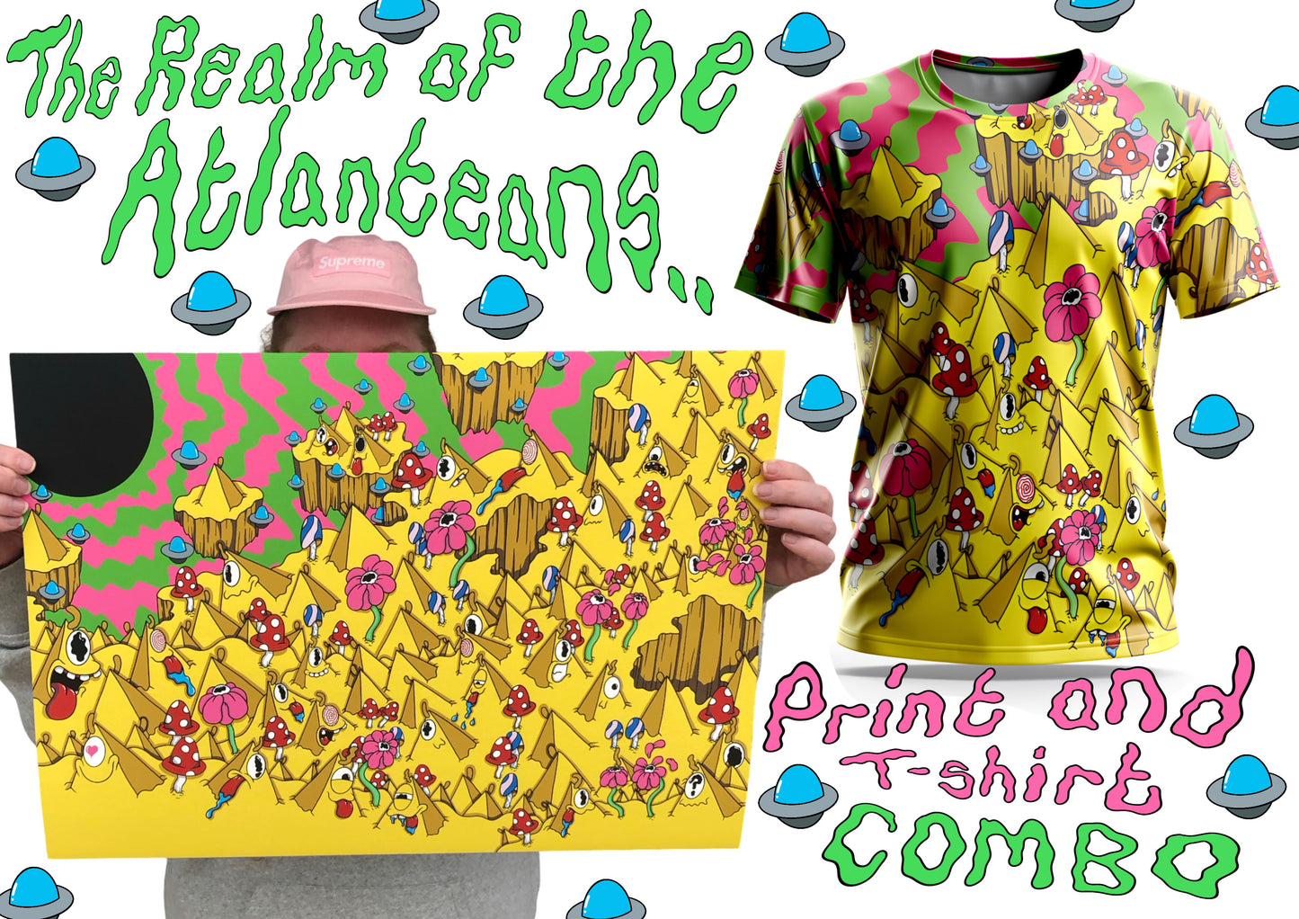 ‘The Realm of the Atlanteans..’ Print + T-shirt combo