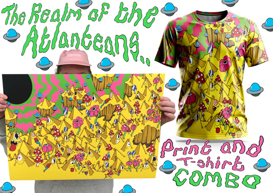 ‘The Realm of the Atlanteans..’ Print + T-shirt combo